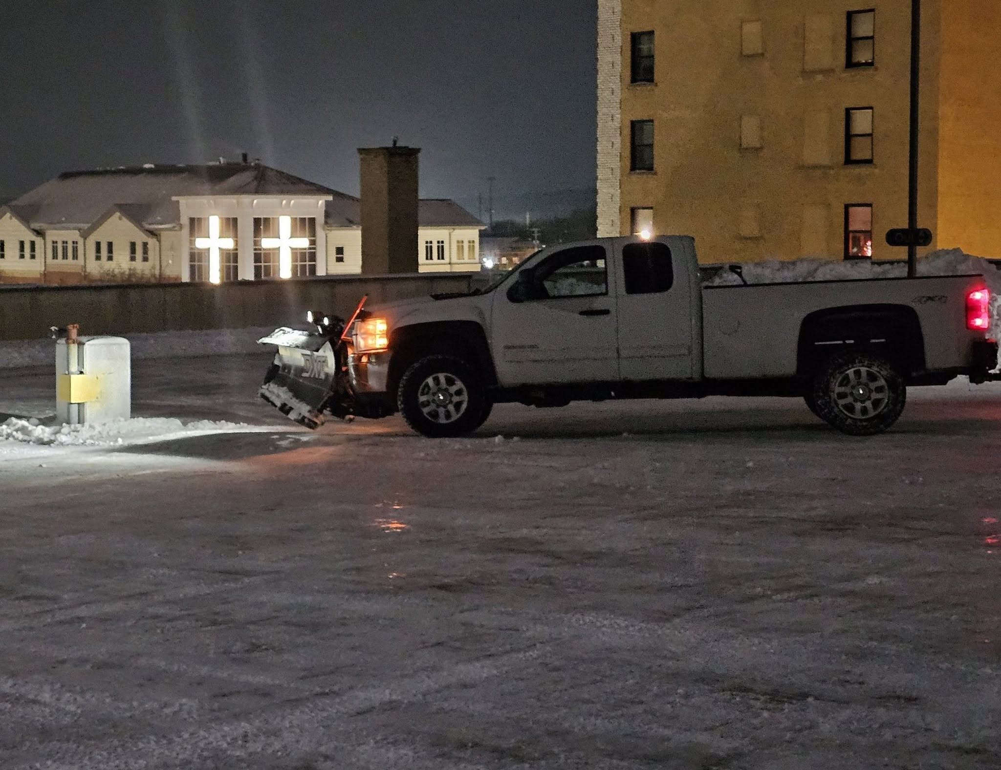 Commercial property snow removal