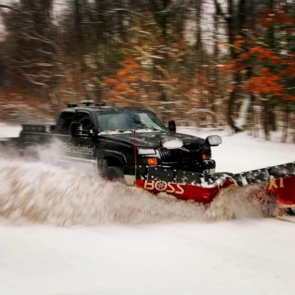 Professional driveway snow plowing